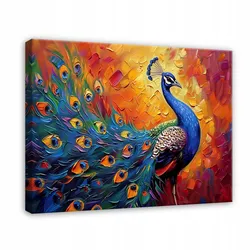 LEINWAND BILDER Pfau Abstrakt 100x70