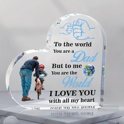 Dad Portrait Heart Acrylic Plaque Dad Portrait Heart Acrylic Plaque