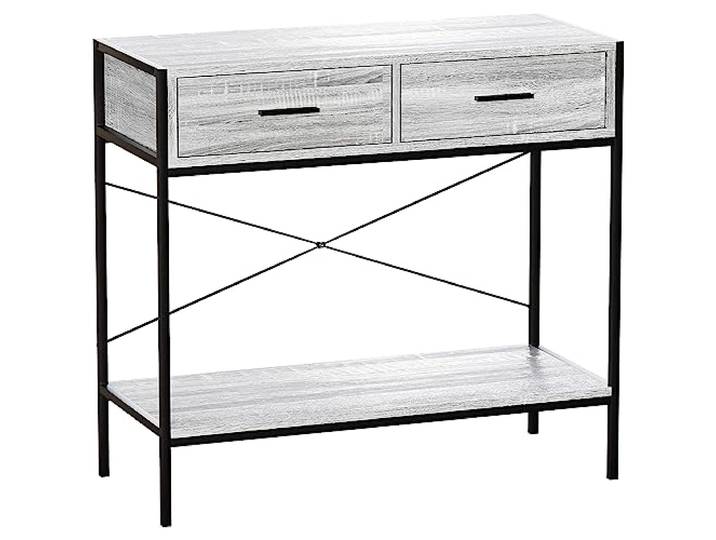 Vida Designs Brooklyn Konsolentische, Holz, Grey, 2 Schublade