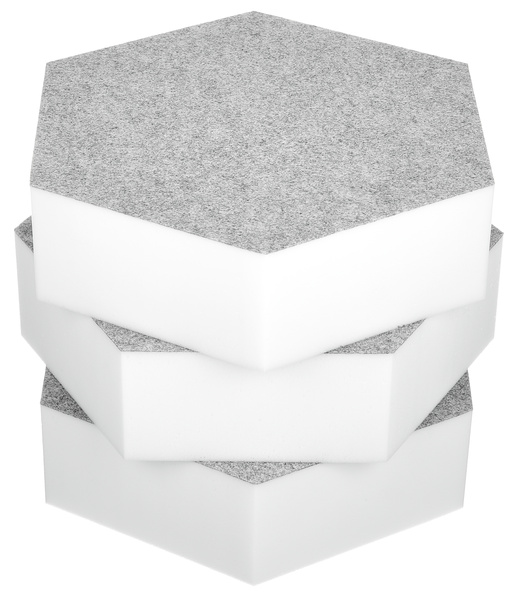 t.akustik Hexagon Melamine Light Grey 75 grigio chiaro