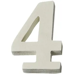 6x Knorr Prandell Holzzahl 4 8x5x1cm natur