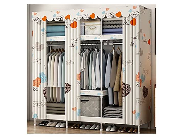 SDGBCXD Tragbarer Kleiderschrank, mit Oxford-Stoff, wasserdicht, robust, for Schlafzimmer, Hängeschrank