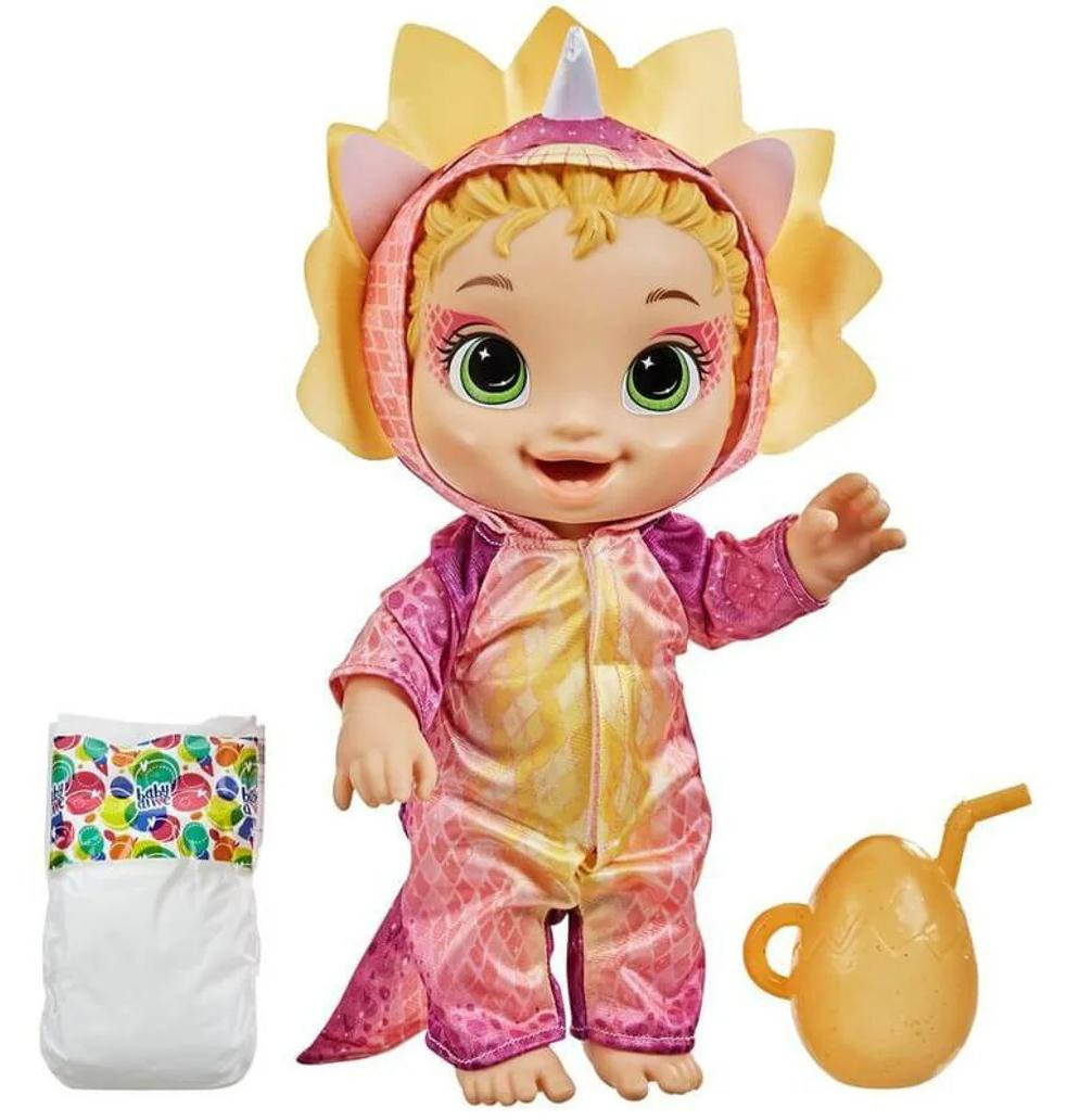 Hasbro Baby Alive Panenka dinosaurus pop met accessoires