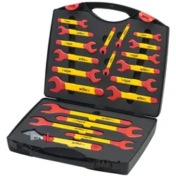Wiha Einmaul-Gabelschlüssel Set isoliert 6-32 mm 21-teilges Set mit Koffer - 43022