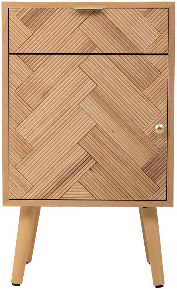 Natur Pur Verdell 42cm W Manufactured Wood Bedside Table Brown 70cm H X 42cm W X 34cm D