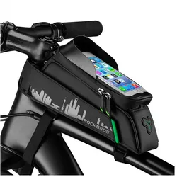 Fahrradtasche für Rahmen mit Telefonabdeckung – Schwarz - 029-1BK