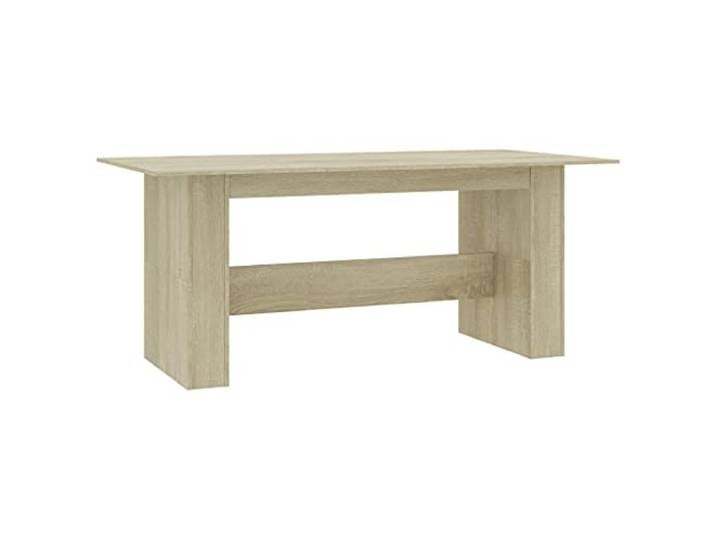 Fisinber Esstisch Sonoma Eiche 180x90x76 cm Holzwerkstoff Küchen Tisch Stabiler Esszimmertisch in Holzoptik mit breitem Rechtecksockel für Küche und Speisezimmer, pflegeleicht abwischbar.