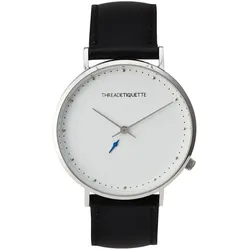 THREAD ETIQUETTE - CHRONO - silver / white face / black timepiece / 43 MM