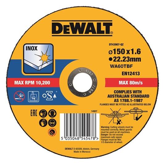 DeWalt 150 x 1.6mm EXTREME Cutting INOX (DT43907)