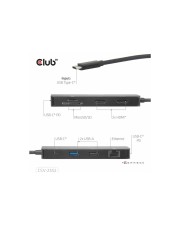 Club 3D 9-1 USB-C Dual HDMI 100W Hub Digital/Daten Digital/Display/Video (CSV-2552)