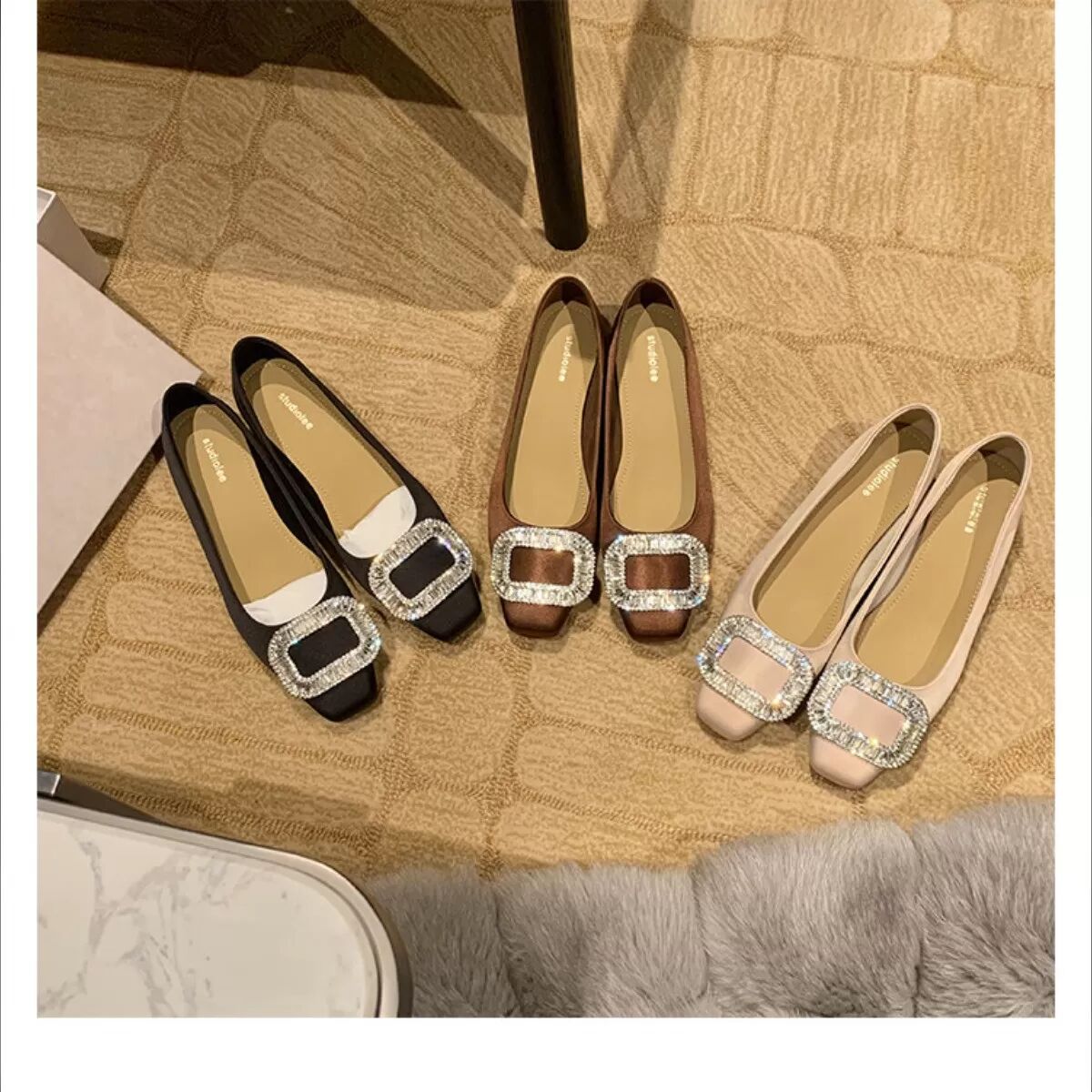 INF Verdeckte Absatz Damen Square Toe Lederschuhe - Stil mit Komfort