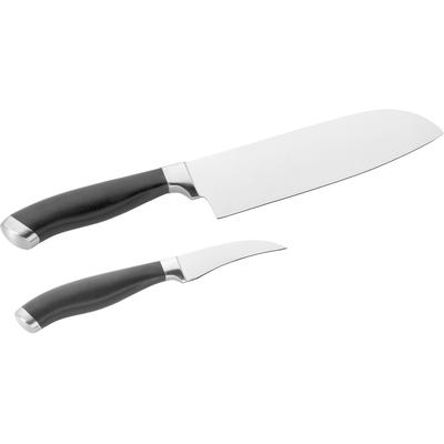 Messer-Set PINTINOX "Coltelli Professional", schwarz (edelstahlfarben, schwarz), Edelstahl, Kunststoff, Kochmesser-Sets, (Küchenmesser, Gemüsemesser), Edelstahl 13/0