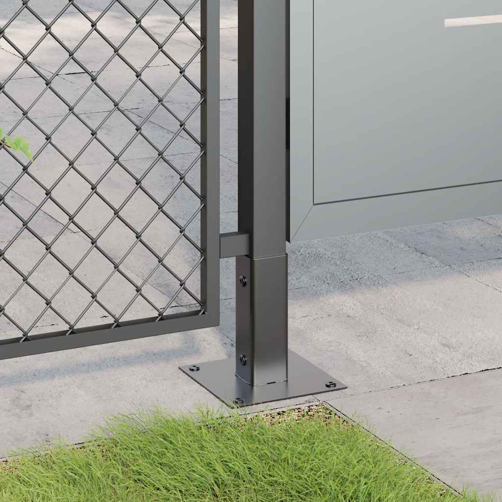 vidaXL Bases de poteau carrées 12 pcs anthracite 46x46 mm