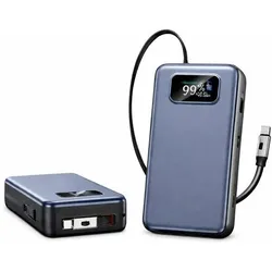 SIGN Powerful Powerbank with Built-in Cables 20000mAh 65W USB-C/Lightning (20000 mAh, 65 W), Powerbank