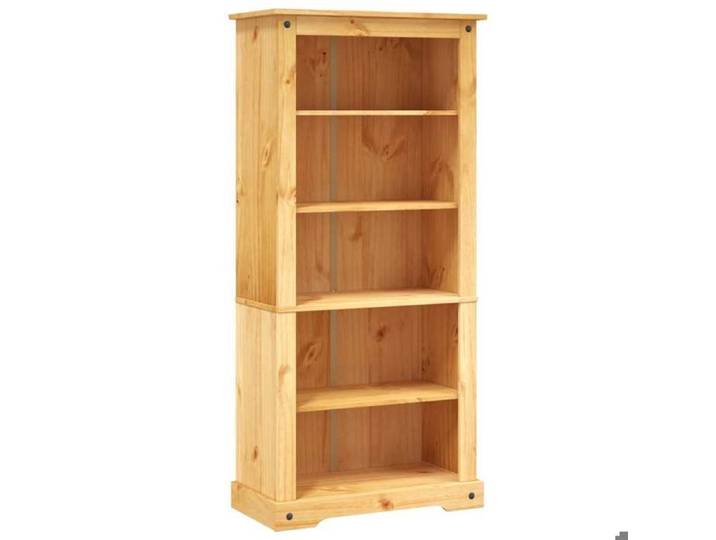 Bibliothèque maison - Bibliothèque 5 niveaux Gamme Corona Pin mexicain 80x40x170 cm - 34.3kg _15297