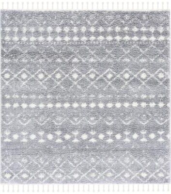 SAFAVIEH Berber Fringe Shag Leatha Trellis Rug