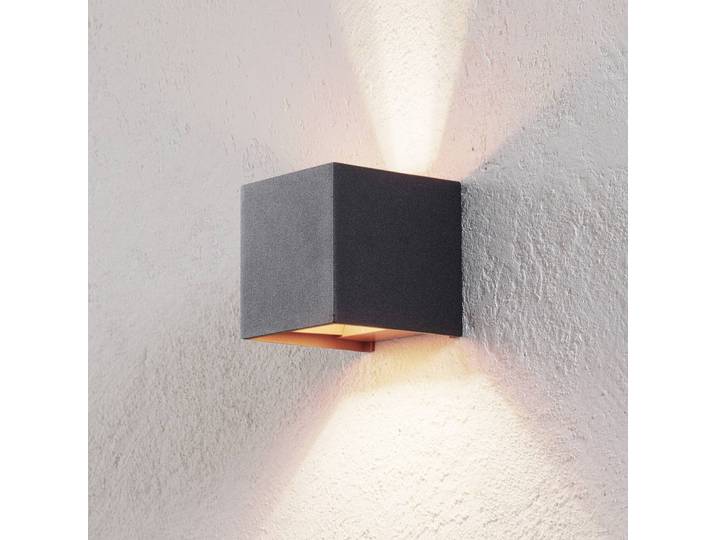 Wandlampe Zuzana Arcchio, dimmbar, schwarz, für Wohn- / Esszimmer, Aluminium, Modern, Wandleuchte, Wandlampe Innen