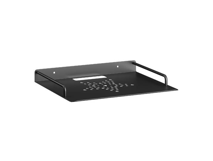 Wandregal für Multimedia Metall 29 x 21 x 5 cm schwarz