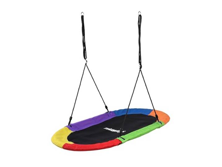 Relaxdays balançoire nid Ovale\, Enfants & Adultes\, 300 kg\, XXL\, L x P : 150 x 80 cm\, Multicolore