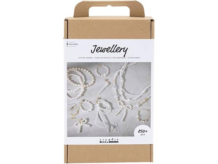 CREATIV E Craft Mix Sieraden, Wit - Parelmoer, 1 Pack