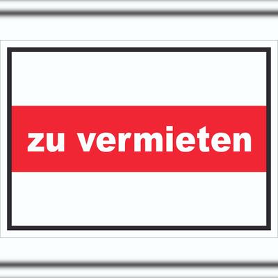 HB-Druck zu vermieten Schild mit Text Verkaufsschild A5 Rückseite selbstklebend