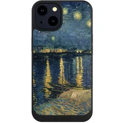 Nivocase Handyhülle für Apple iPhone 14 Hülle NIVOpure Case Schwarz Kunst Malerei (Apple iPhone 14), Smartphone Hülle, Schwarz