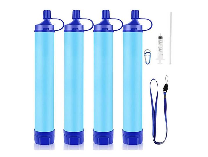 LuxusKollektion Wasserfilter Wasserfilter Outdoor 4er Set blau