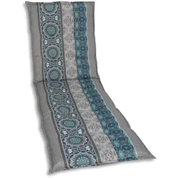 GO-DE Textil Liegenauflage Ornamentstreifen blau grau