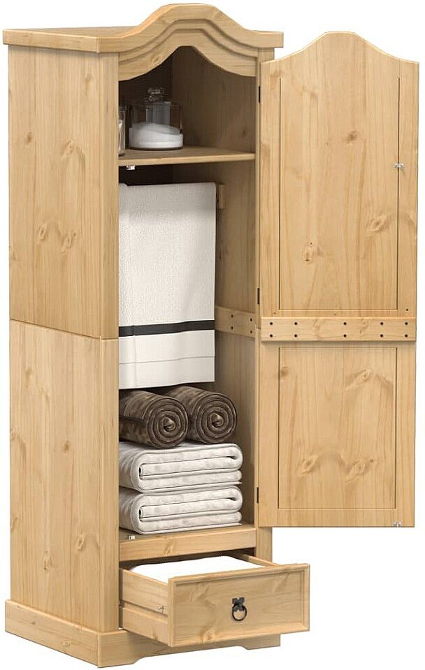 vidaxl Armario Corona madera maciza de pino 55x52x170 cm