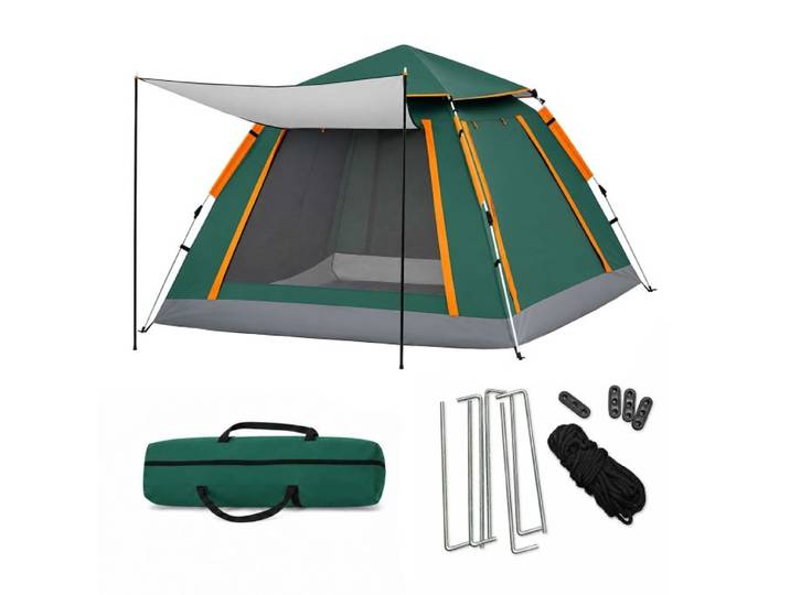 Relaxdays Campingtent 3-4 pers. met luifel
