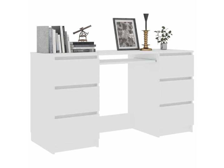 Bureau - CLOUD - Blanc - 140x50x77 cm - bois d'ing - MODERNE Bureau Blanc 140x50x77 cm Bois d'ingénierie 46306