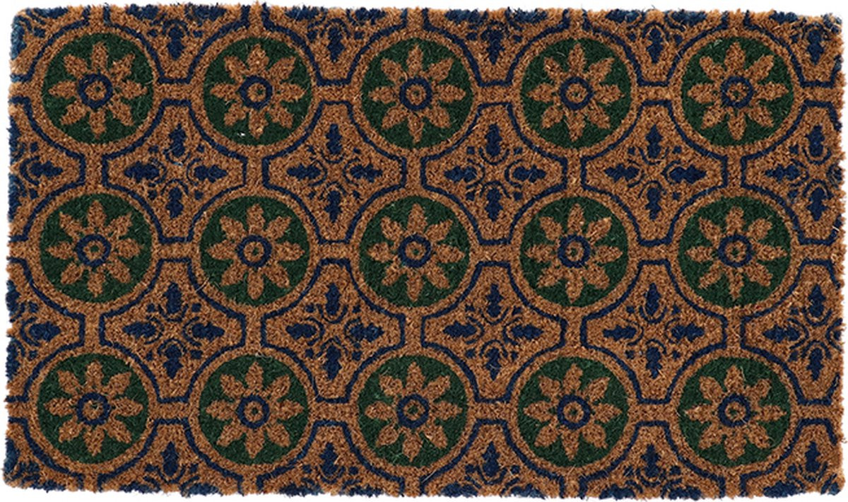 Esschert Design Deurmat kokostegels met cirkels