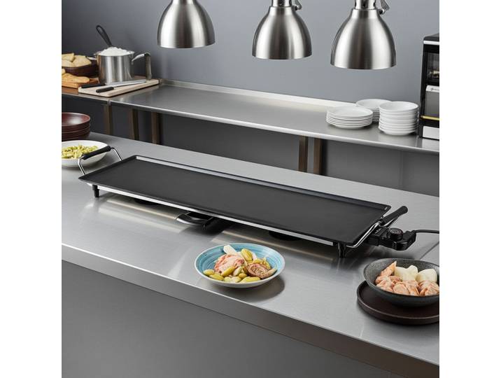 XXL elektrische Grillplatte, Teppanyaki Tischgrill, 1800W, 90 x 23 cm