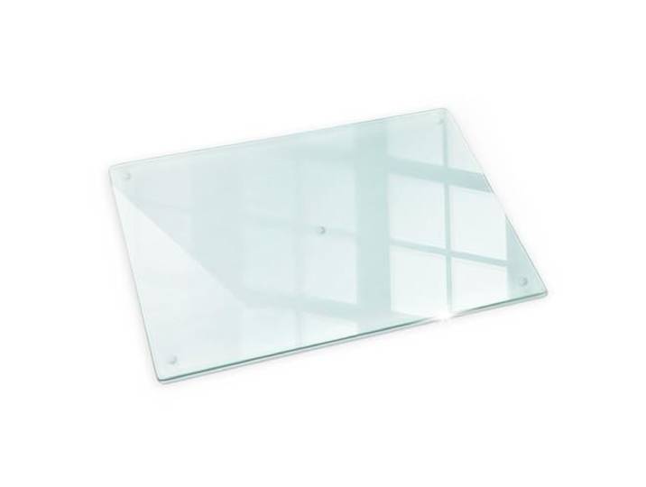 Tulup Glasschneidebrett für Küche 80x52cm XXL Hygienische Multifunktional Transparent Gehärtetes Großes Glas Schneidebrett Rutschfeste Topfuntersetzer Widerstandsfähig und Langlebig
