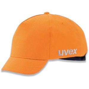 Uvex Anstoßkappe 9794.492 u-cap sport hi-viz, orange, ABS-Schale, kurzer Schirm, Größe 52-54