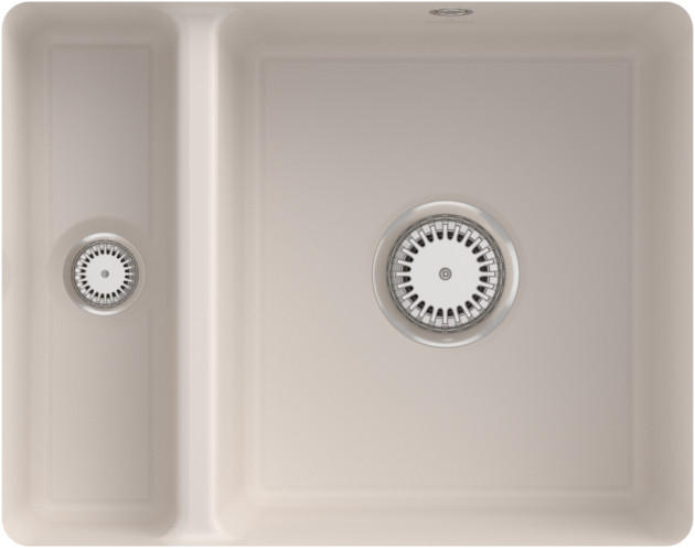 Villeroy und Boch Unterbauspüle 675801KR mit Ablaufgarnitur und Handbetätigung, Crema