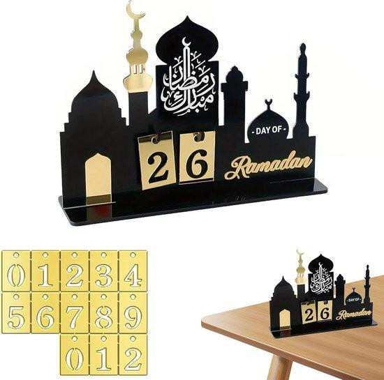 Ramadan Aftelkalender van Acryl voor Kinderen - Unieke Eid Decoratie en Cadeau