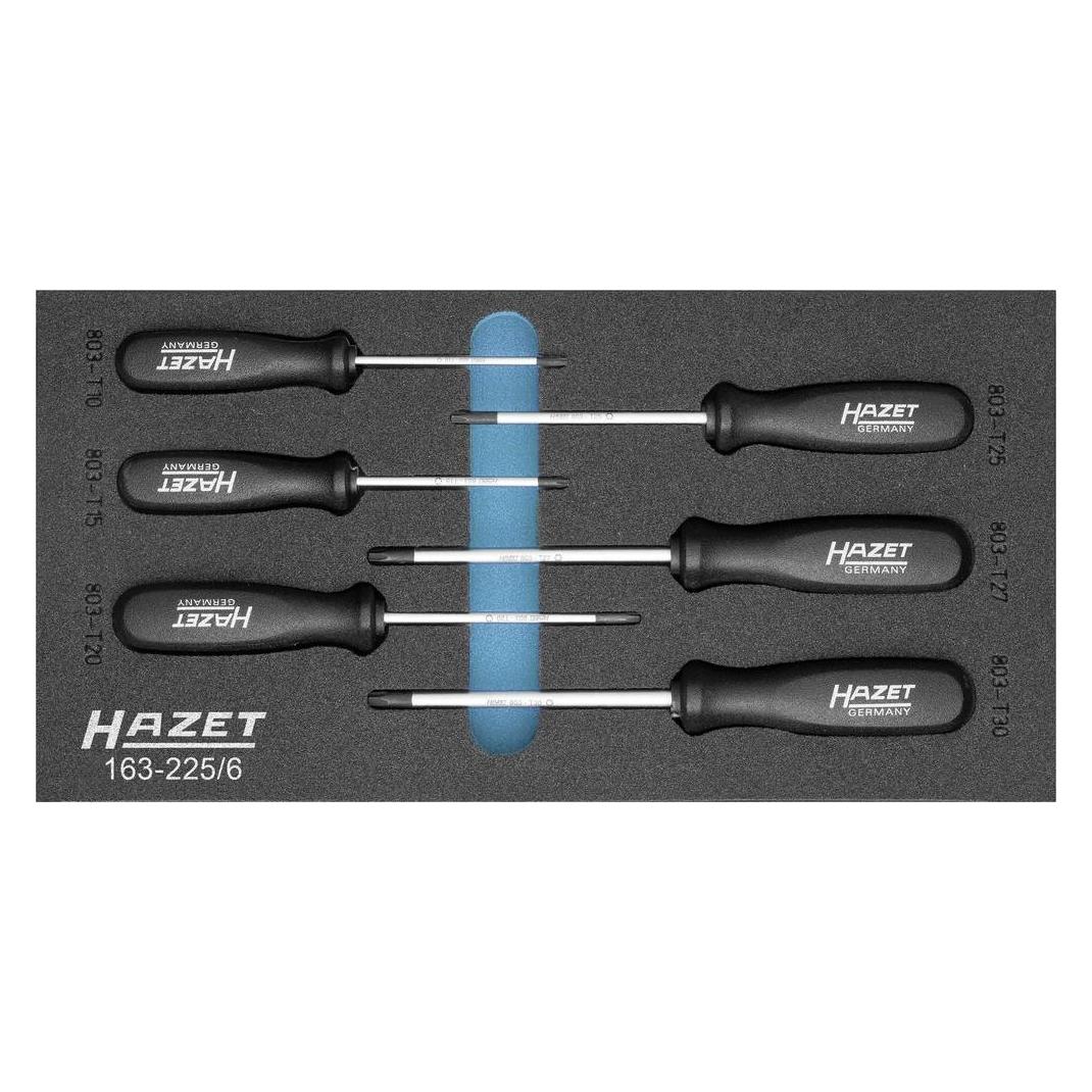 Hazet Schraubendreher Satz TORX 163-225/6 Innen TORX Profil T10 - T30 Anzahl Werkzeuge: 6... (163-225/6)