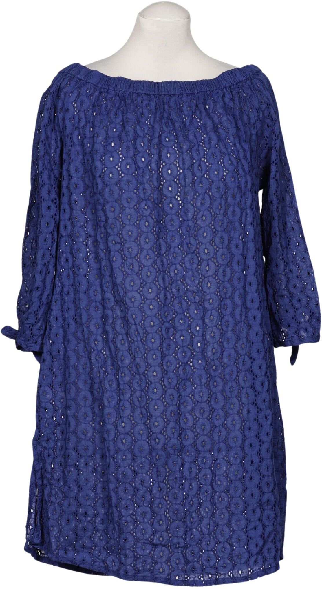 Laura Ashley Damen Kleid, Blau, Gr. M, Baumwolle - Second Hand