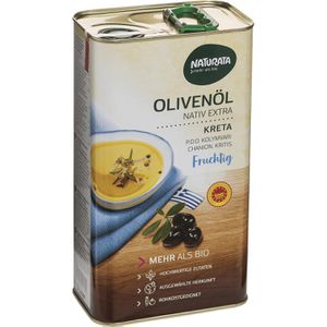 Naturata Olivenöl Kreta Kolymvari , extra nativ, BIO, aus Chania Kreta in Griechenland, im Kanister, 3 Liter