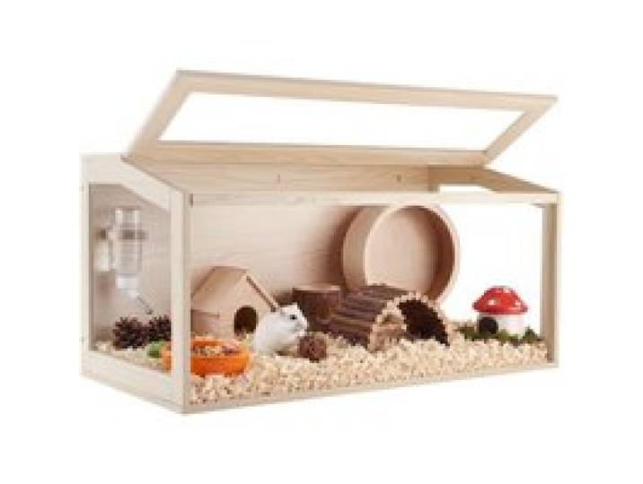 VEVOR Hamsterkäfig Nagerkäfig Nagarium Hamstergehege Holz 1018x518x510mm, 270°-Sichtfenster Nagersicherer mit Deckel Belüftung für Goldhamster Zwerghamster Meerschweinchen Rennmäuse