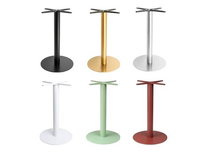 Natural Goods Berlin 1x Bistrotischgestell Single RUND - Tischgestell Edelstahl Gebürstet, 14kg Tischgestell Outdoor, Tischuntergestell 72 cm, Tischfuß Metall Für Tischplatten bis 75x75cm / ⌀80cm