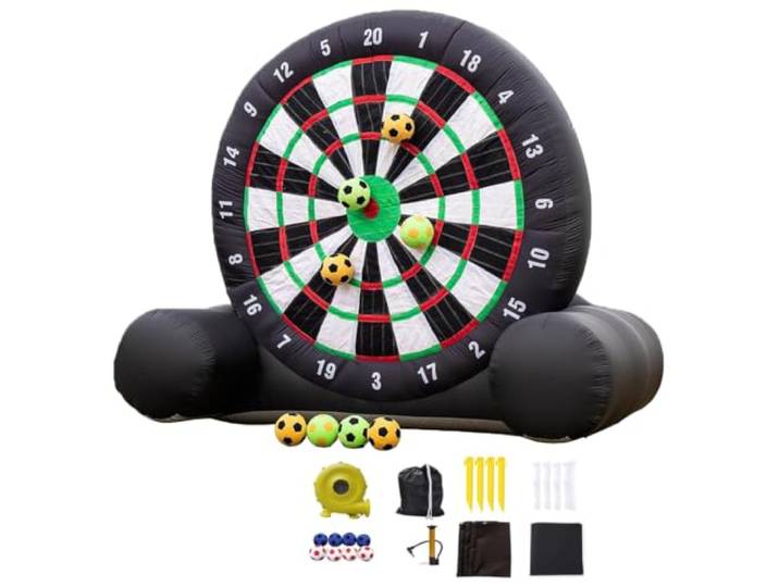 Ofyphth Aufblasbare Fußball-Dartscheibe,Riesige aufblasbare Fußball-Dartscheibe,Fußball-Dartscheibe für den Außenbereich,inklusive 8 Bällen,für Familienfeiern und Spaß im Garten. B-5M