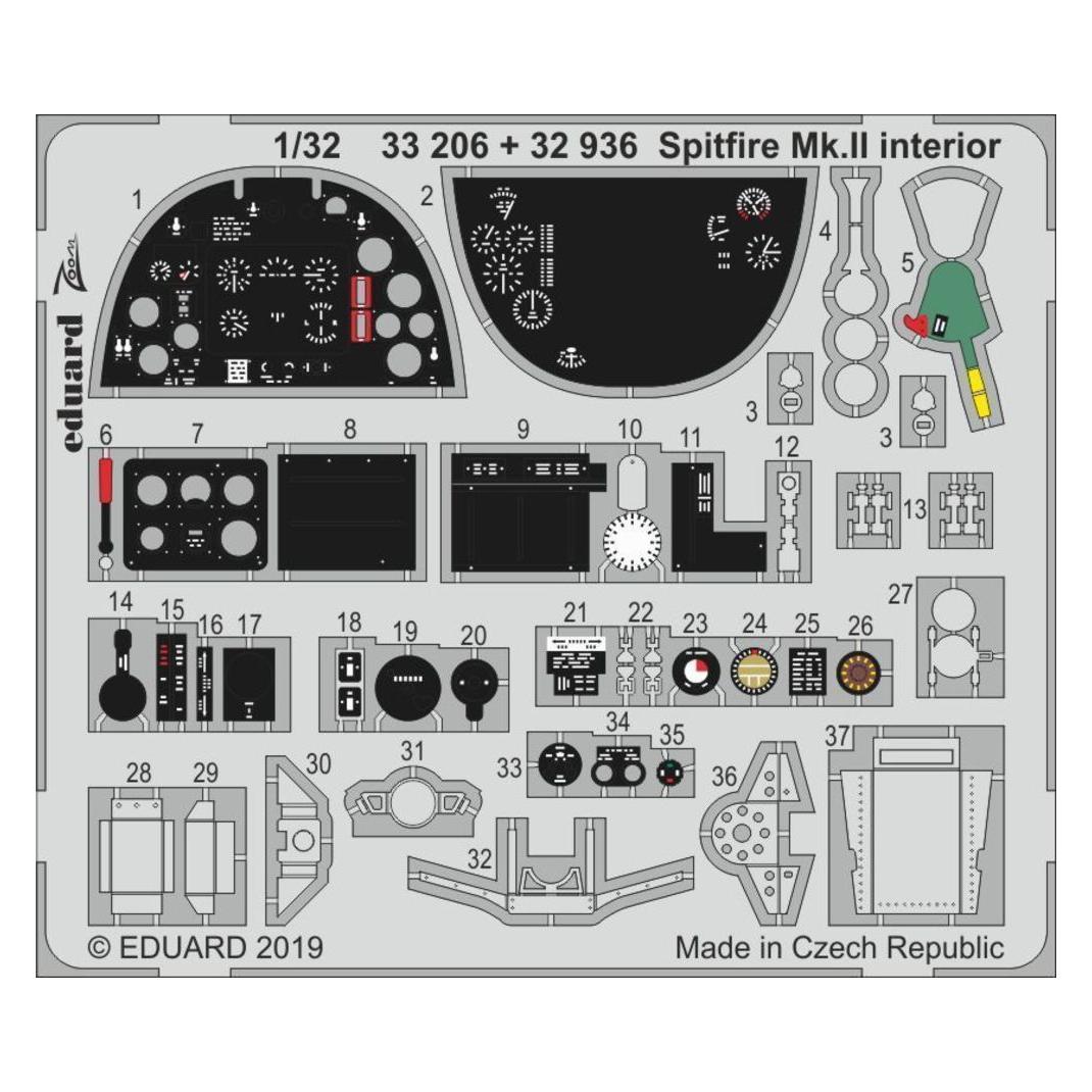 Eduard Spitfire Mk.II interior for Revell (33206)