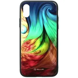Tellur Cover Glass print for iPhone XS mesmeric (Apple iPhone X, Apple iPhone XS), Smartphone Hülle, Mehrfarbig