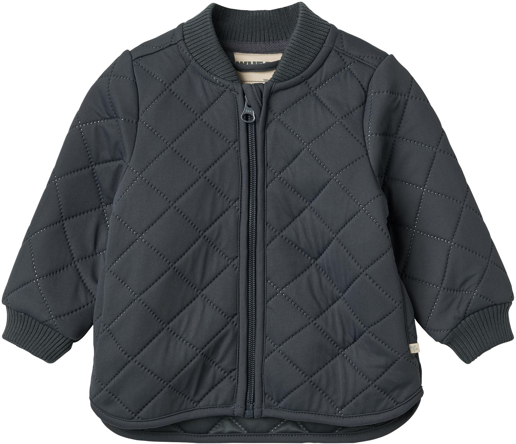 Outdoorjacke WHEAT "Loui", Baby, Gr. 86, blau (ink), Web, Obermaterial: 100% Polyester, unifarben, regular fit Po-bedeckend, Rundhals, Strickbündchen, Jacken Outdoorjacke, wärmend und mit elastischen Strickbündchen ink 86
