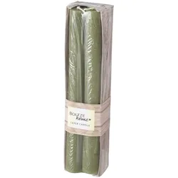 Boltze 4er Set Stabkerze Melia, 20 cm, Ø 2,2 cm, grün