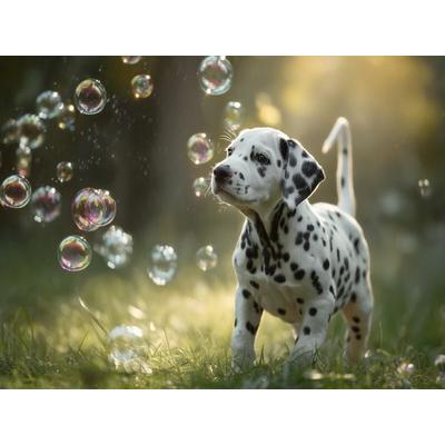 CALVENDO Puzzle Dalmatinerträume, denn Spielen macht das Leben bunt | 1000 Teile Lege-Größe 64x48cm Foto-Puzzle für glückliche Stunden, Sonstige von ,