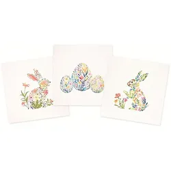 Canvas-Coupon "Osterhasen & Eier", natur-color