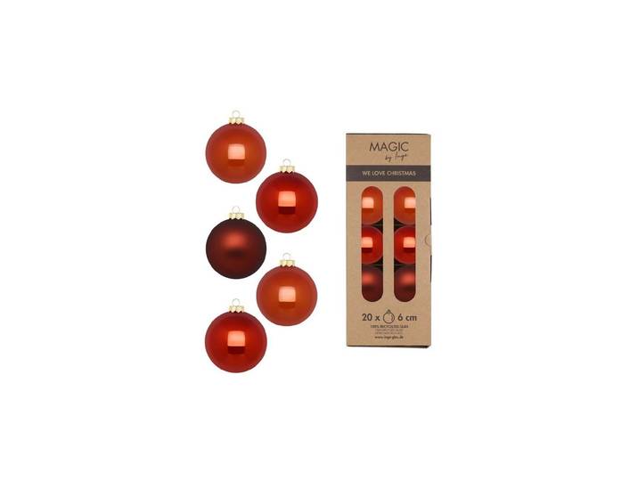 Weihnachtsbaumkugel INGES CHRISTMAS DECOR Weihnachtskugel Warm Terracotta 20 Stück , terracotta, Ø:6cm, INGES CHRISTMAS DECOR, Weihnachtsbaumkugeln, Weihnachtsbaumkugel